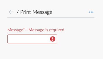 Step configuration with error