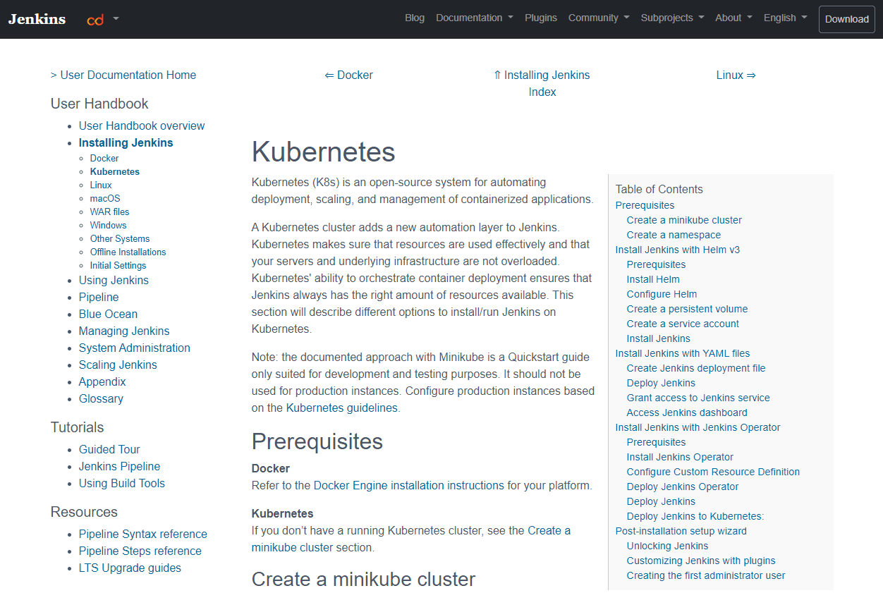 Installing Jenkins on Kubernetes Section